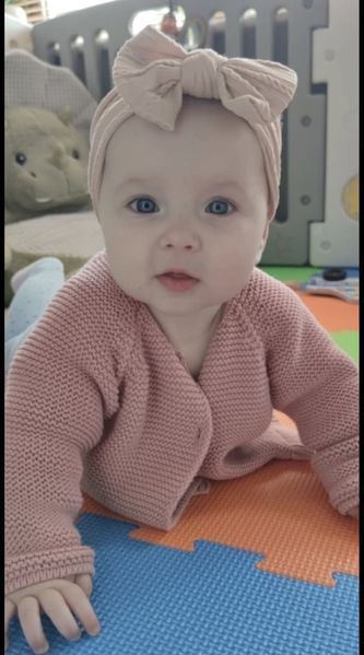 Світла дитяча пов'язка на голову солошка бант для волосся дівчинки Hbs0012 фото