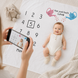 Комплект пеленка для фото по місяцях та відбитки малюка ніжки та ручки FF3003 фото 4