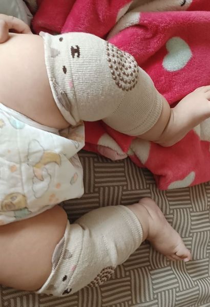 Захист голови м'який шолом для самих маленьких шолом для дитини + наколінники HMK-1006 фото