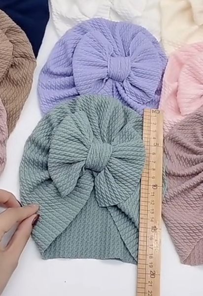 Коричнева одношарова шапочка дитяча чалма тюрбан для дівчинки HG-004 фото